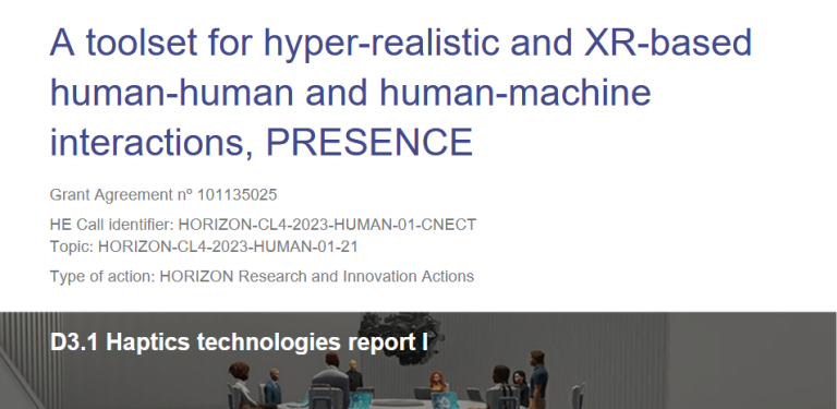 D3.1 Haptics technologies report